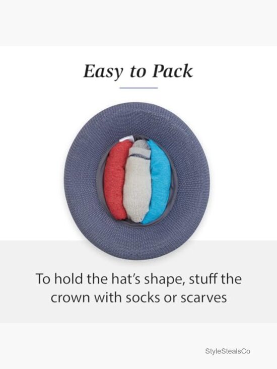Ultra-Lightweight Poly-Straw Breton Sun Hat with Drawstring